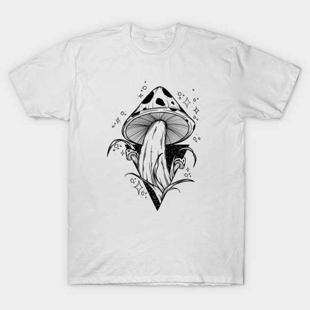 Magic Mushroom T-Shirt by P7 illustrations 